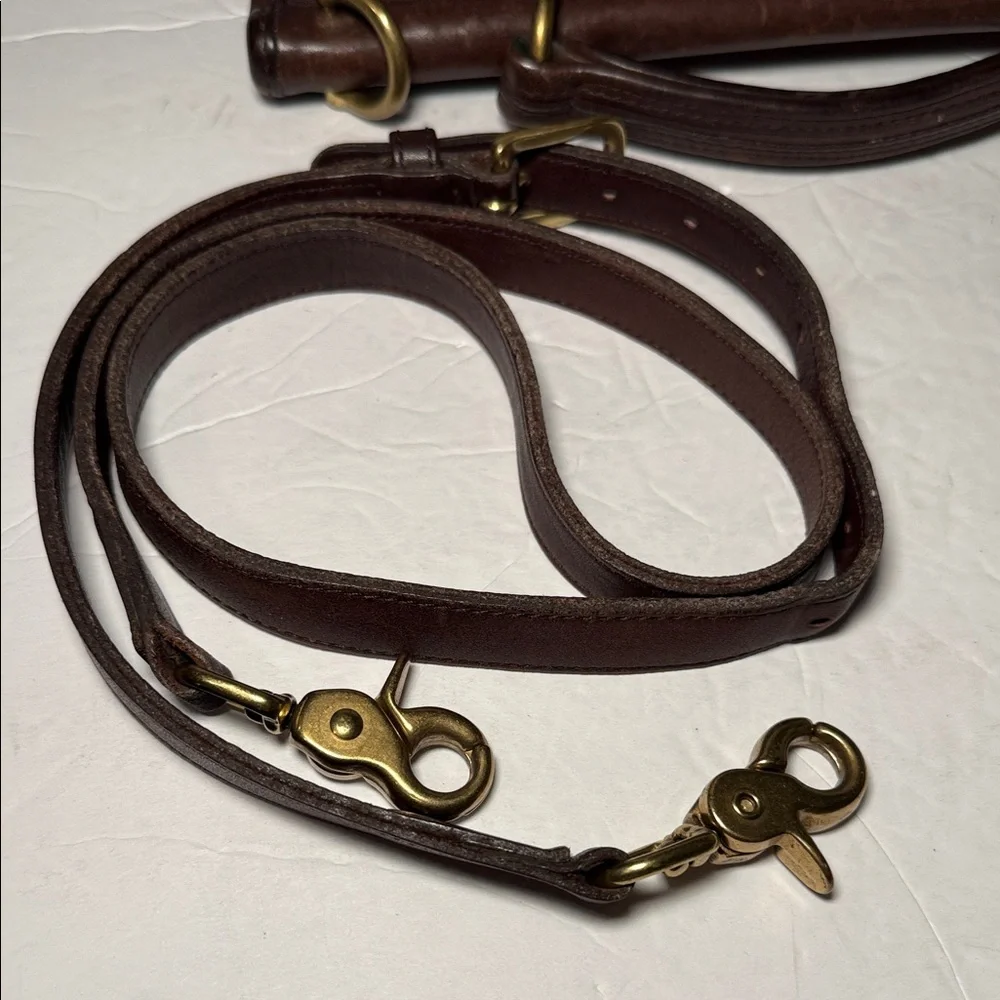 Coach Vintage Willis 9927 Brown Leather Messenger Bag with Gold Turn Lock - Picture 10 of 13